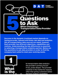 Transportation Data Providers: 5 Questions to Find the Right One