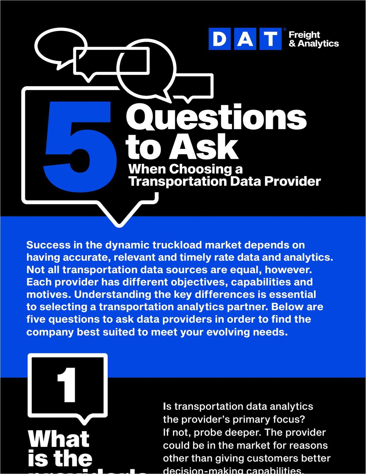 Transportation Data Providers: 5 Questions to Find the Right One