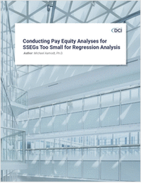 Conducting Pay Equity Analyses for   SSEGs Too Small for Regression Analysis