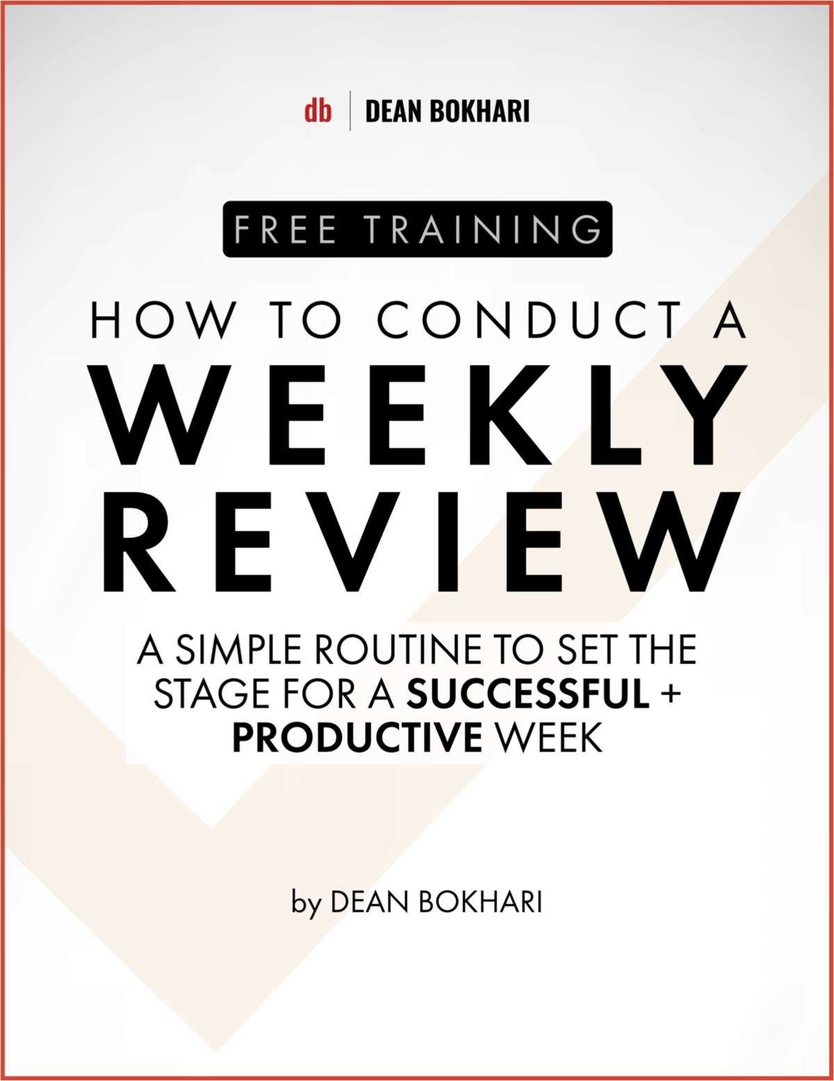 How to Conduct a Weekly Review