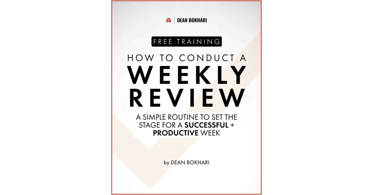 How to Conduct a Weekly Review