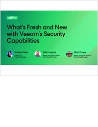 What's Fresh and New with Veeam's Security Capabilities