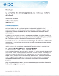 La sovranità dei dati e l'approccio alla resilienza nell'era  del cloud