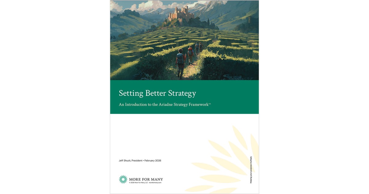 Setting Better Strategy: A Practical Introduction to the More For Many Strategy Framework for Nonprofit Strategic Planning