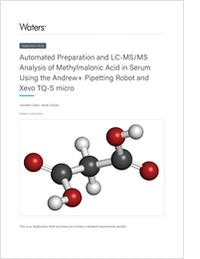 Andrew+移液机器人和Xevo TQ-S Micro用于血清中甲基丙二酸的自动制备和LC-MS/MS分析