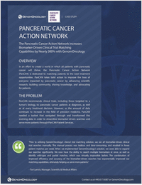 The Pancreatic Cancer Action Network Increases Biomarker-Driven Clinical Trial Matching Capabilities by nearly 300% with GenomOncology.