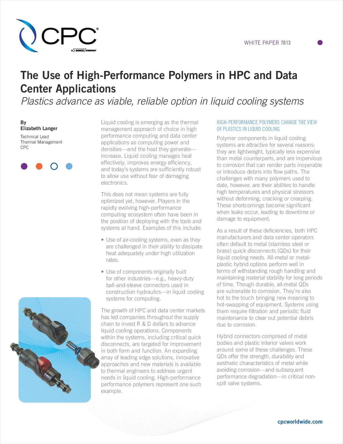 The Use of High-Performance Polymers in HPC and Data Center Applications