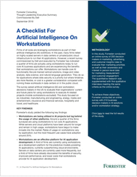 A Checklist For Artificial Intelligence On Workstations