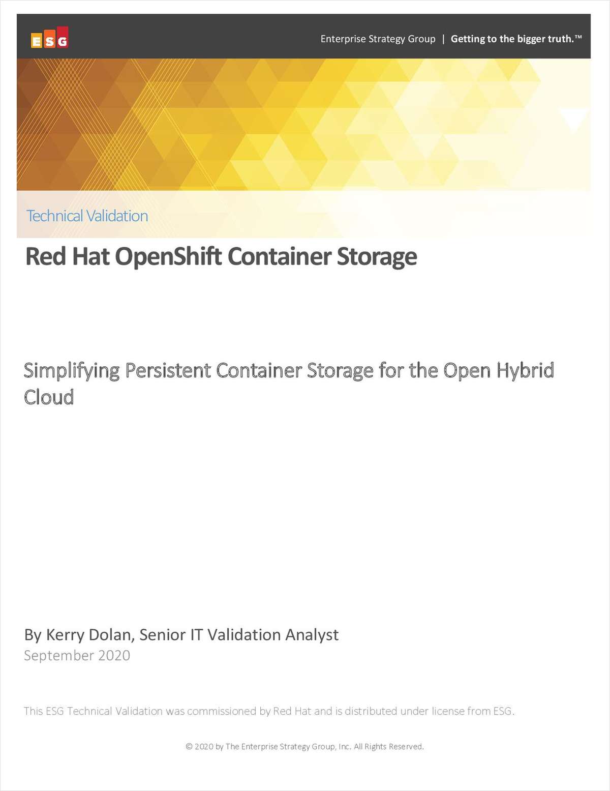 Simplifying Persistent Container Storage for the Open Hybrid Cloud