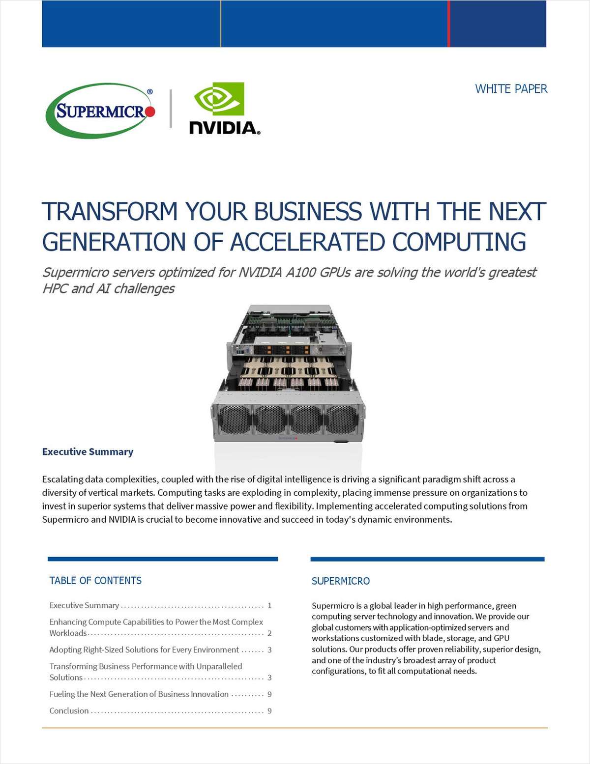 Transform Your Business with the Next Generation of Accelerated Computing