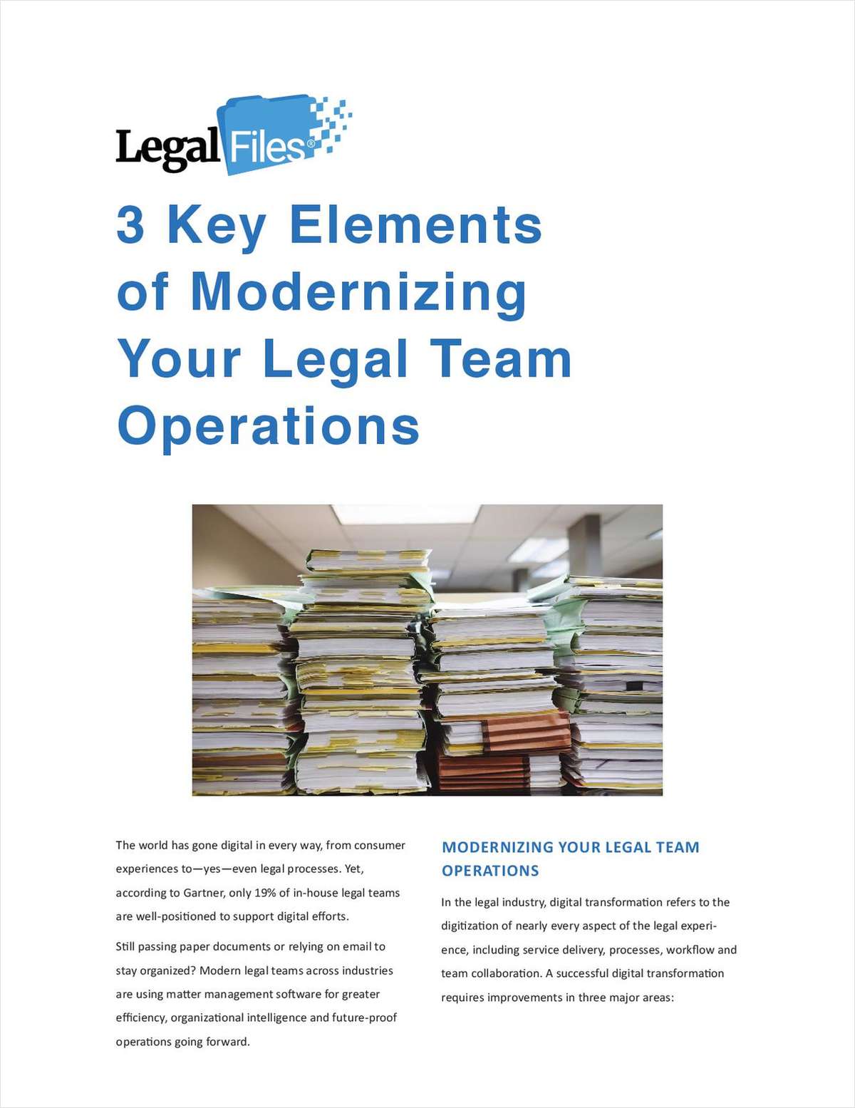 3 Key Elements of Modernizing Your Legal Team Operations