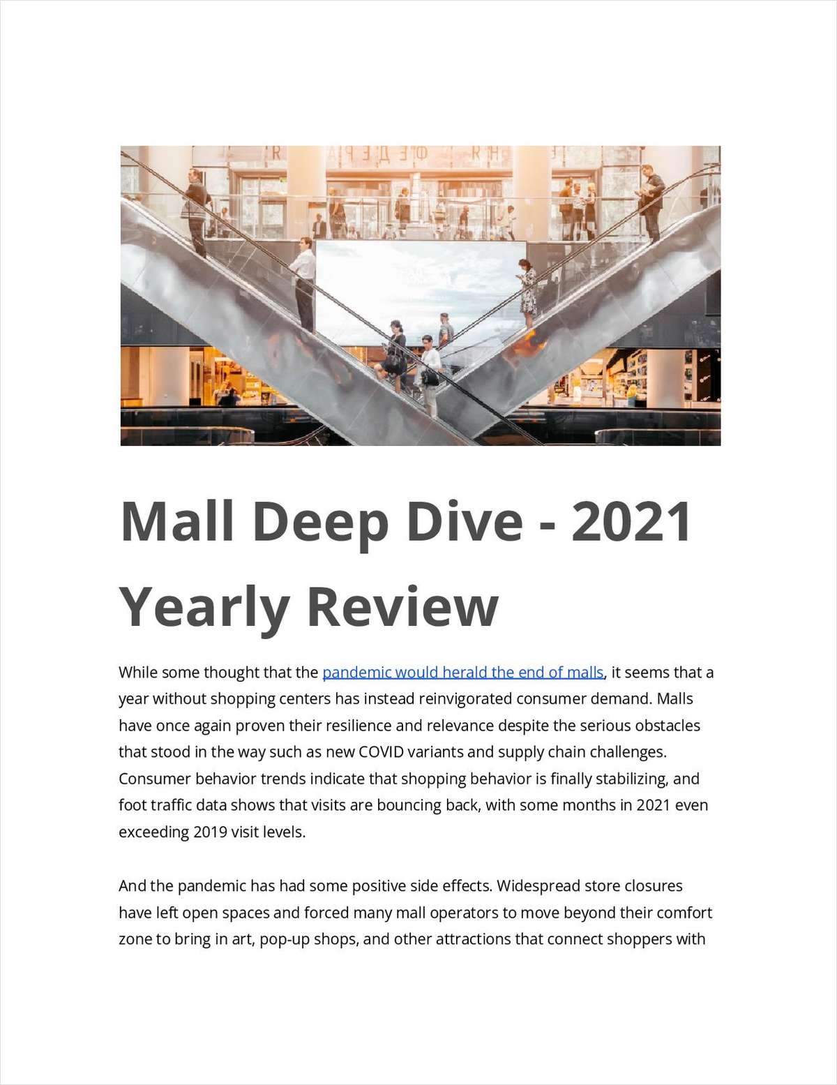 Mall Deep Dive - 2021 Yearly Review