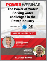 The Power of Water: Solving water challenges in the Power Industry