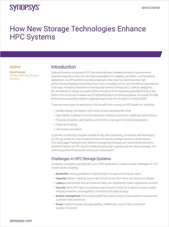 How New Storage Technologies Enhance HPC Systems