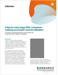 Six Tips for Early-Stage MDx Companies Seeking Successful Commercialization