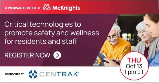 Critical technologies to promote safety and wellness for residents and staff