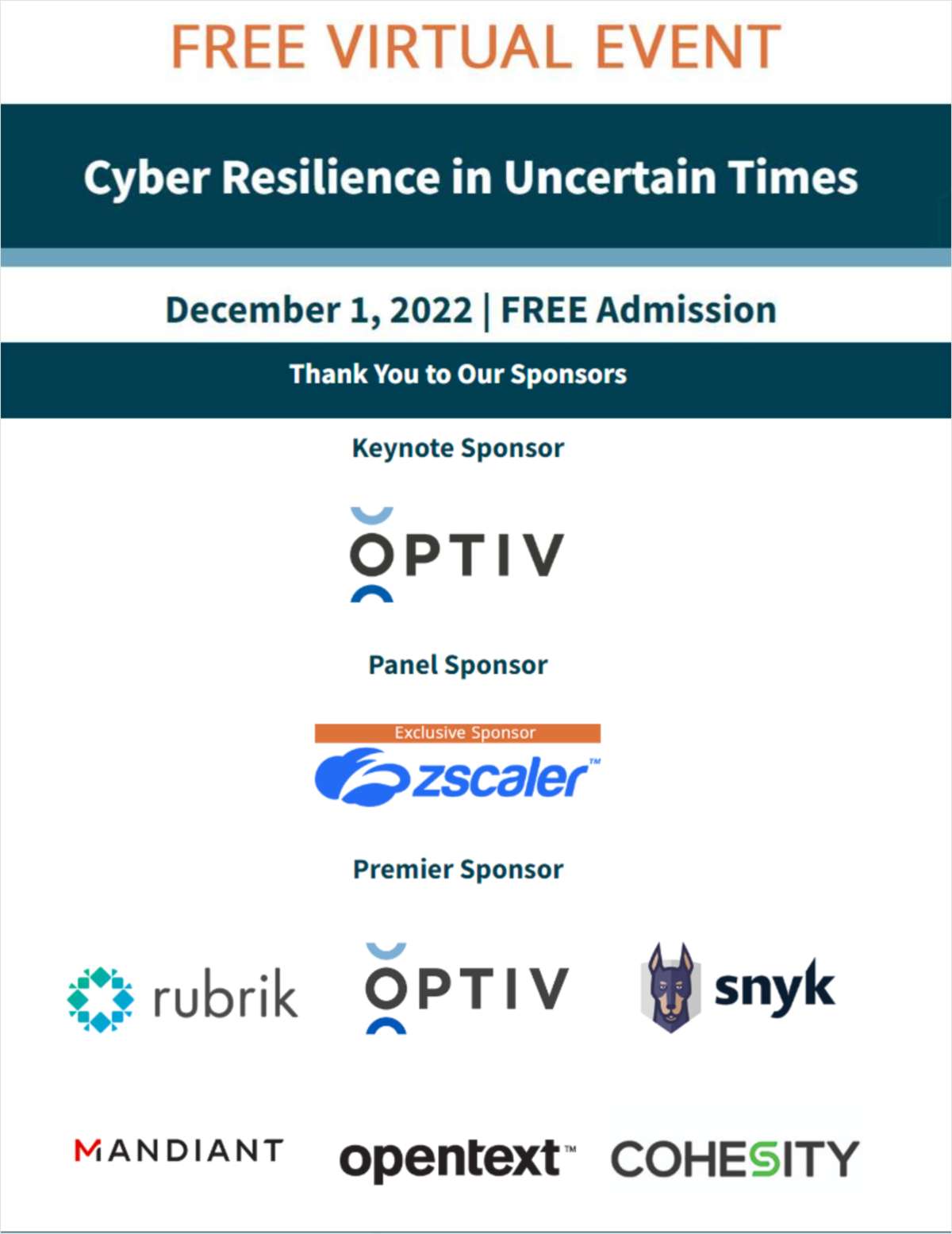 Cyber Resilience in Uncertain Times