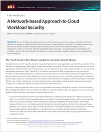 ESG Showcase: A Network-Based Approach to Cloud Workload Security