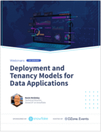 Deployment and Tenancy Models for Data Applications