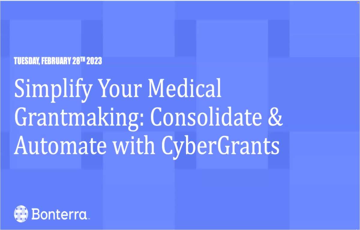 Simplify Your Medical Grantmaking