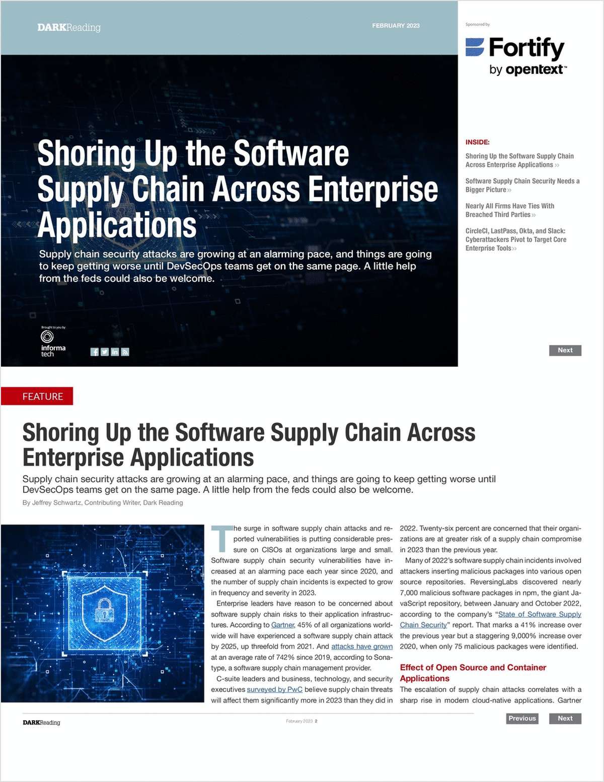 Shoring Up the Software Supply Chain Across   Enterprise Applications