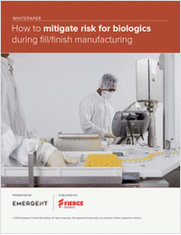 How to Mitigate Risk for Biologics During Fill/Finish Manufacturing