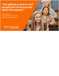 How RIT combines executive skills, and entrepreneurial principles to create value in an immerging industry.