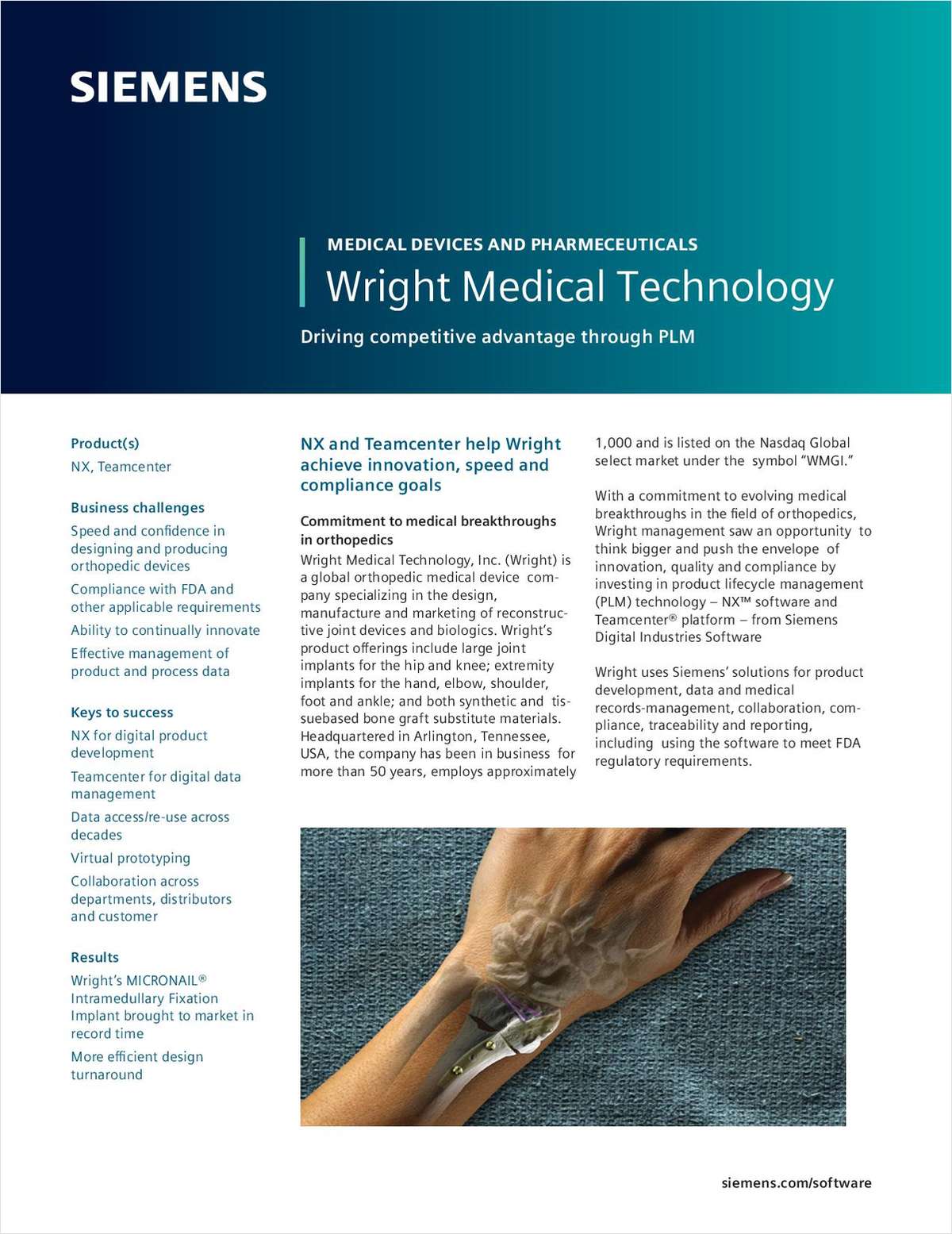 Orthopedic Company's Use of PLM Speeds Innovation, Compliance, and Design-to-Market time
