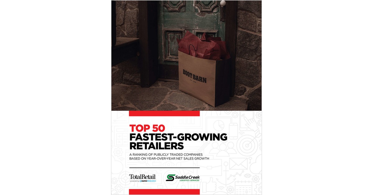 Top 50 FastestGrowing Retailers, Free Total Retail Research Report