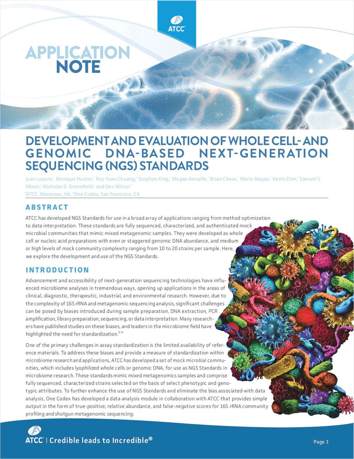 Development and Evaluation of Whole-Cell and Genomic DNA-Based Next-Generation Sequencing Standards