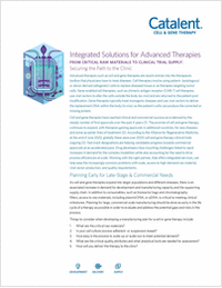 Integrated Solutions for Advanced Therapies