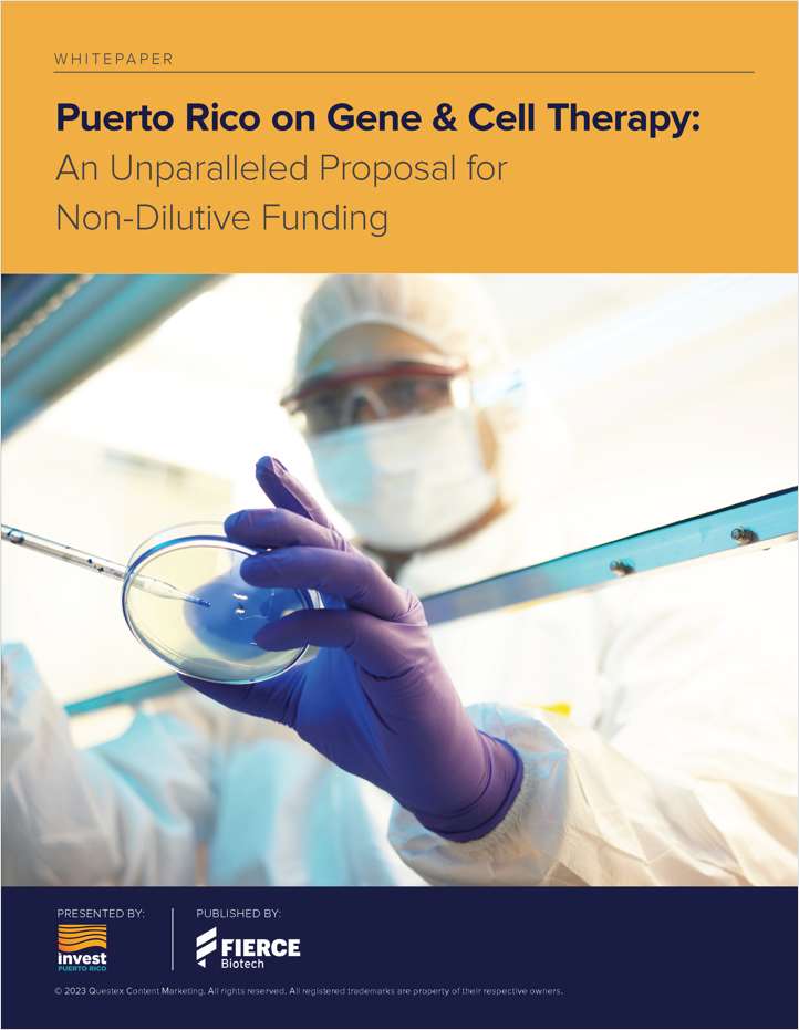 Puerto Rico on Gene & Cell Therapy: An Unparalleled Proposal for Non-Dilutive Funding