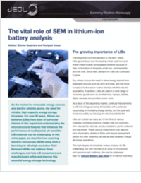The Vital Role of SEM in Lithium-ion Battery Analysis