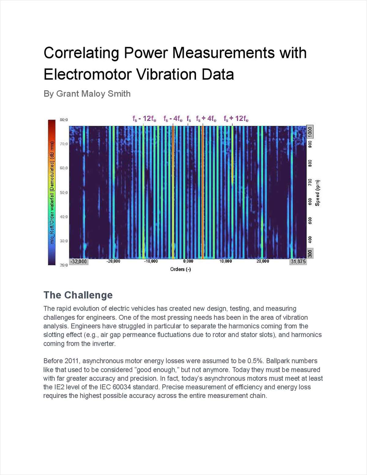Correlating Power Measurements with Electromotor Vibration Data