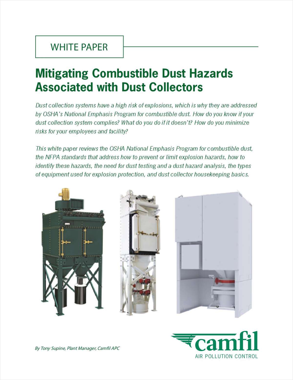 Mitigating Combustible Dust Hazards Associated with Dust Collectors