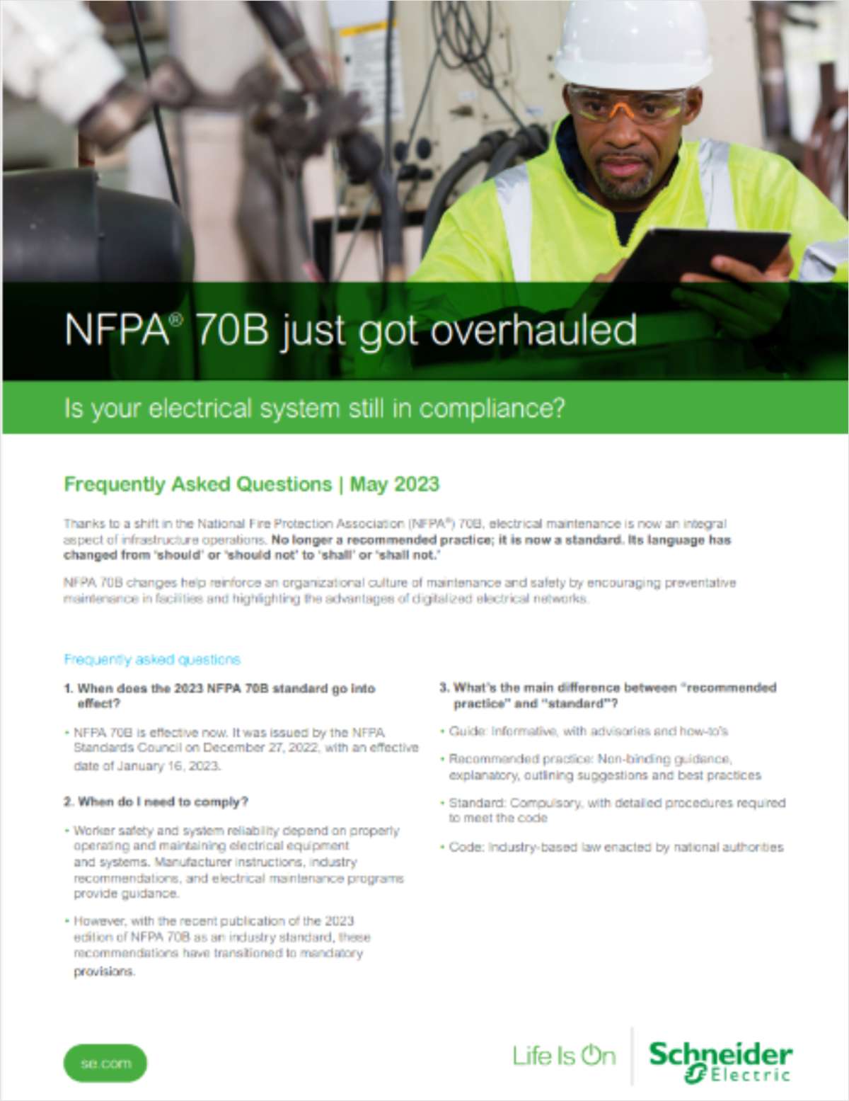 NFPA 70B FAQ Guide