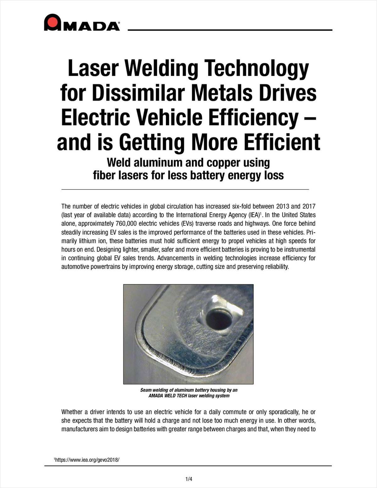 Laser Welding Technology for Dissimilar Metals Drives EV Efficiency - and is Getting More Efficient