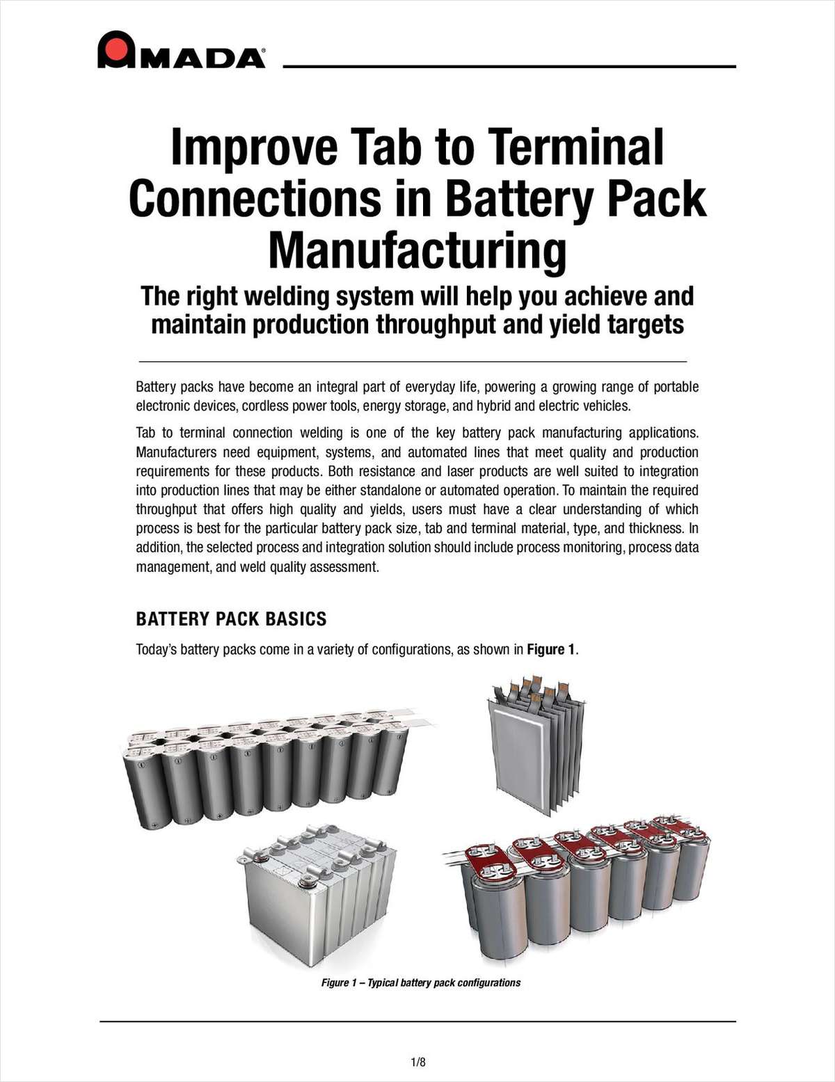 Improve Tab to Terminal Connections in Battery Pack Manufacturing