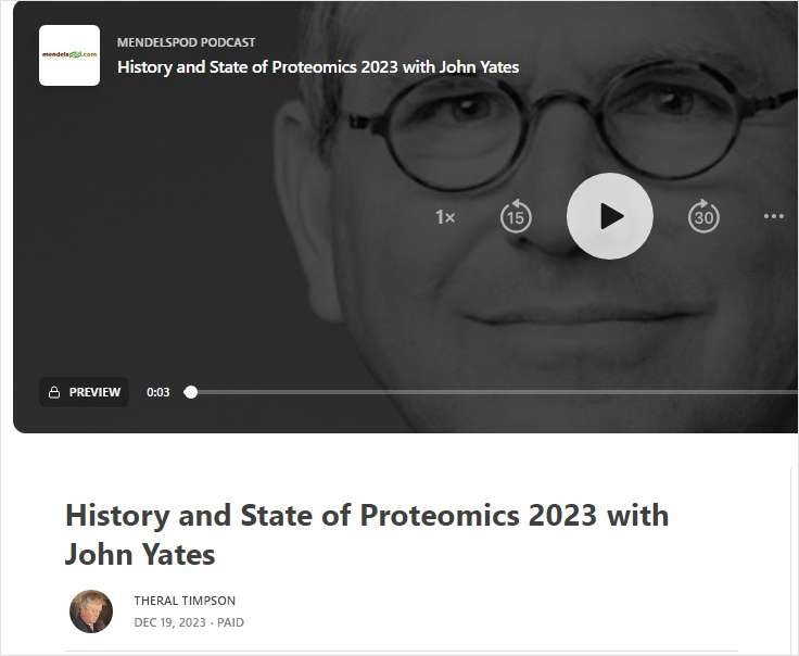 History and State of Proteomics 2023 with John Yates