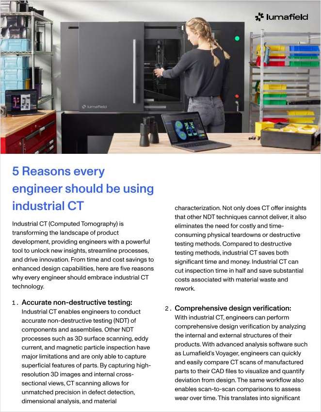 5 Reasons every engineer should be using industrial CT