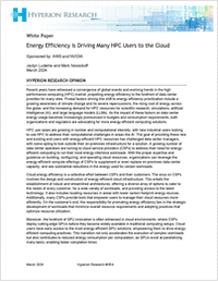 Energy Efficiency Drives Many HPC Users to the Cloud