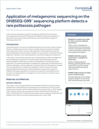 Application of Metagenomic Sequencing on the DNBSEQ-G99 Sequencing Platform Detects a Rare Psittacosis Pathogen