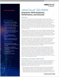 Enterprise WAN Simplicity, Performance and Security