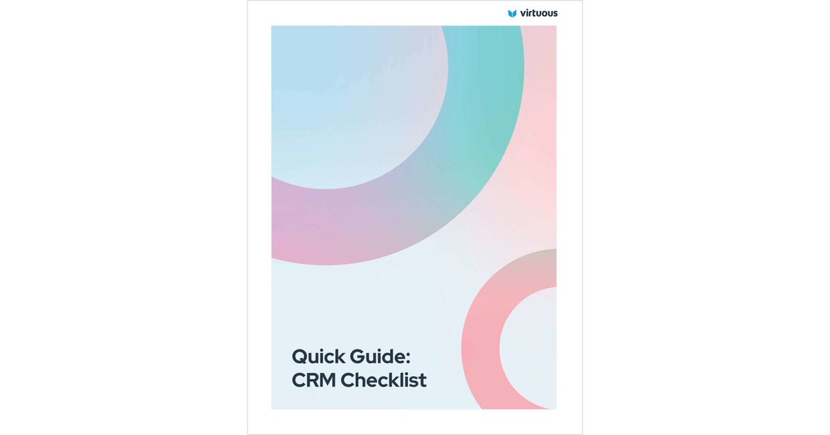 Nonprofit Quick Guide CRM Checklist