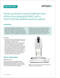 Protein Purification Using Immobilized Metal Affinity Chromatography (IMAC) with a VIAFLO 96/384 Handheld Electronic Pipette