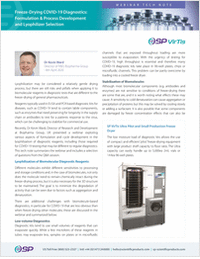 Freeze-Drying COVID-19 Diagnostics: Formulation & Process Development and Lyophilizer Selection