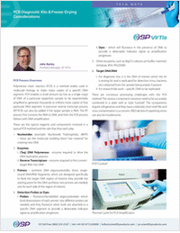 PCR Diagnostic Kits & Freeze-Drying Considerations