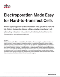 Electroporation Made Easy for Hard-to-Transfect Cells