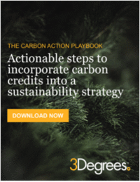 The Carbon Action Playbook -  Actionable Steps to incorporate Carbon Credits Into a Sustainability Strategy.