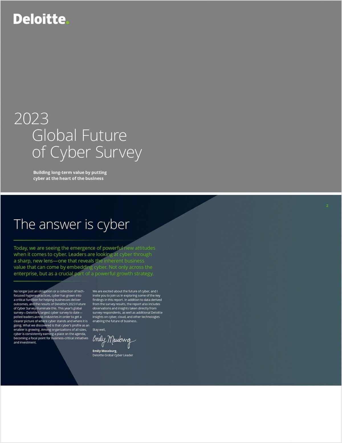 2023 Global Future of Cyber Survey: Building long term value by putting cyber at the heart of the business
